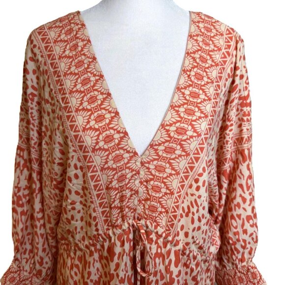 AaKaa Dolman V Neck Tie Back Mini Dress size S NWT - Picture 2 of 10